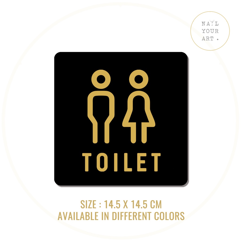 Sign Akrilik Double Tape - T06 TOILET 14.5 X 14.5CM