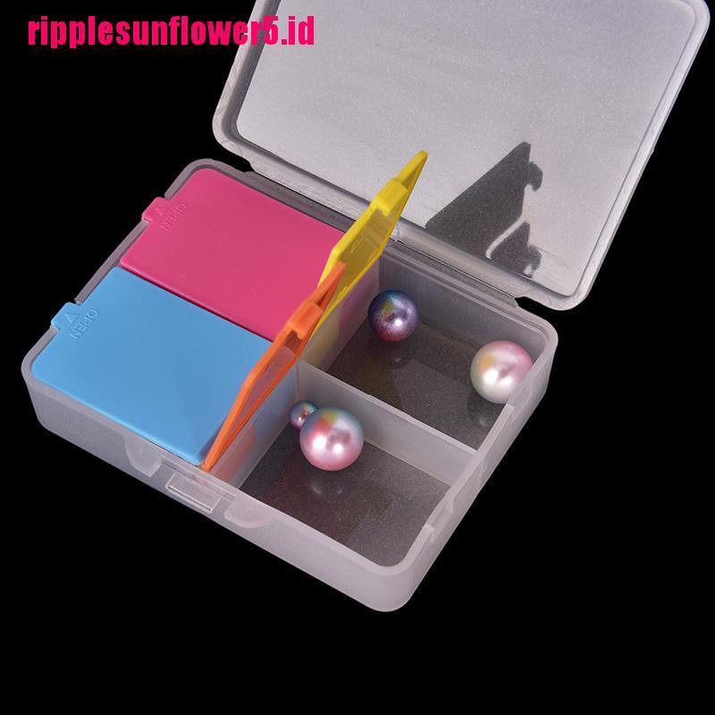 1pc Kotak Obat Pil Model Portable, Dapat Dilipat, 4 Kisi