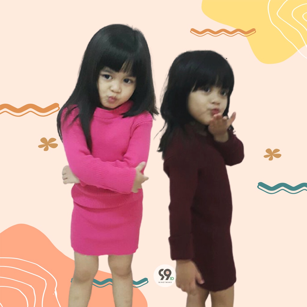 DRESS RAJUT 1-3th ANAK PEREMPUAN tangan panjang ADILA dress