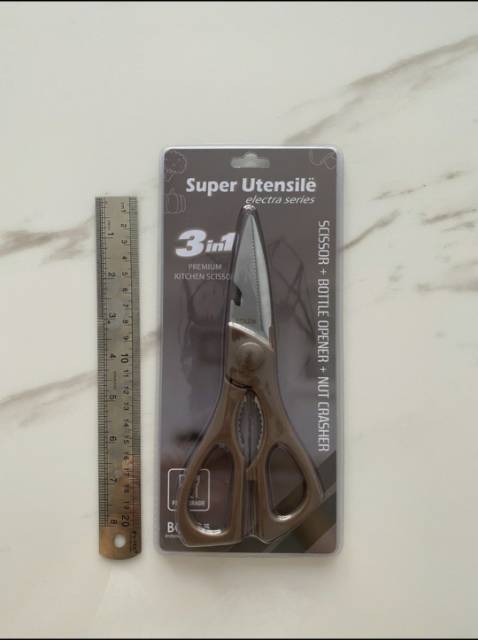 Super Utensile BOLDe Electra Scissor Gunting 3 In 1 - Pembuka Botol