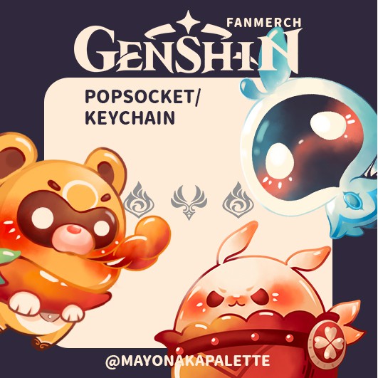 Genshin Impact Keychain _ Venti, Dodoco, Guoba