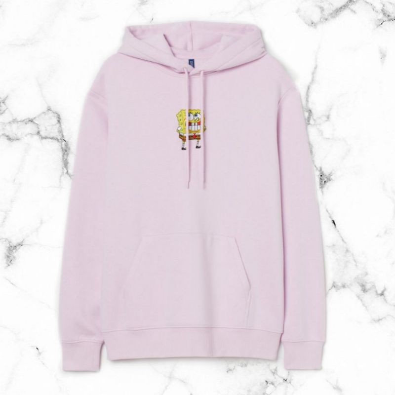 hoodie H&M spongebob pink