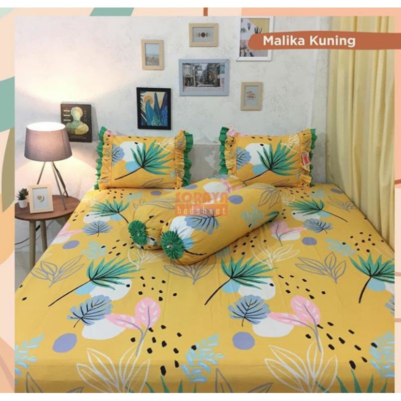 Seprei soraya bedsheet motif Malika Kuning