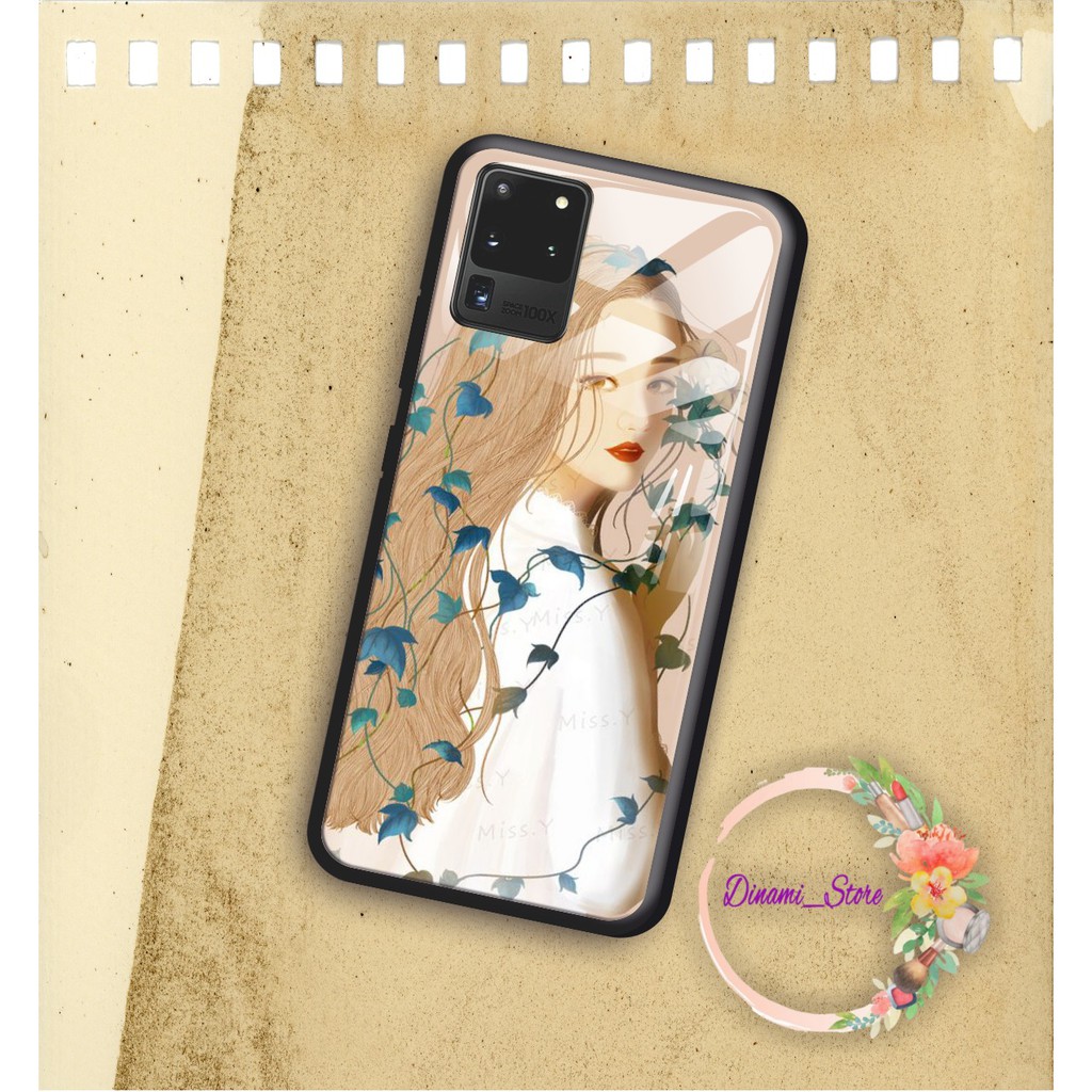 back case glass ART GIRL Vivo Y91 Y17 Y12 Y15 Y93 Y95 Y81 Y83 Y71 Y53 y20 Y30 Y50 V17 Y11 DST1245