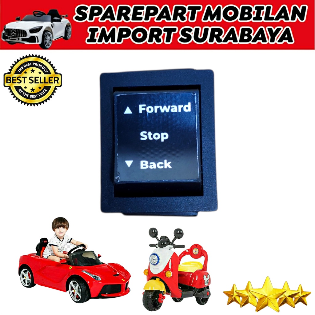 TOMBOL MAJU MUNDUR SAKLAR FORWARD STOP BACK MOBIL AKI MAINAN RC ANAK TUAS MOBILAN AKI PLIKO PMB PROTAGE YUKITA LAMBORGHINI UNIKID AUTO WHEELER NMAX MOTOR ANAK VESPA RIDE ON CAR