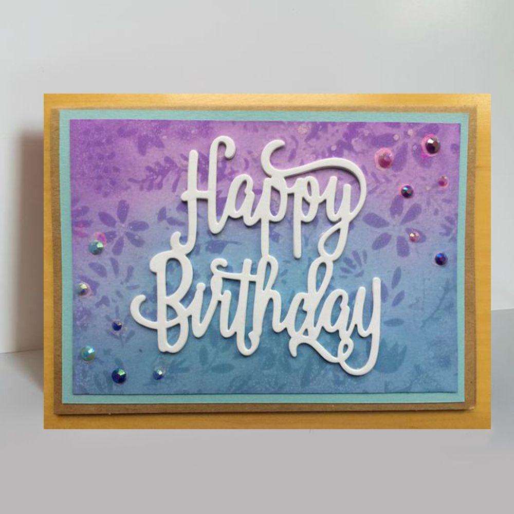 Cutting Dies Handmade Desain Happy Birthday Untuk Dekorasi Album Foto