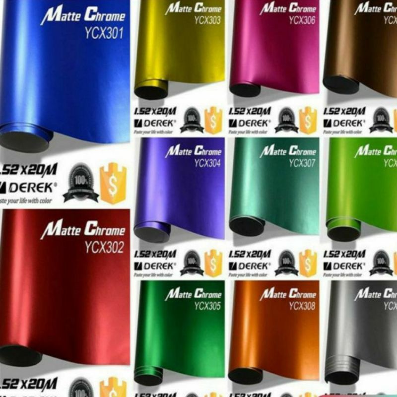 

Stiker Sticker Skotlet Metalik Doff Metalik Dop Satin Metallic Doff Chrome Doff Crom Dop
