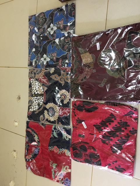 Blouse 148uaro# Atasan Batik Wanita Edisi Imlek Warna Merah Bahan Katun Stretch