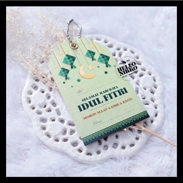 

IDUL FITRI GIFT HANG TAG EID MUBARAK PARCEL HAMPERS SOUVENIR LEBARAN TERMURAH