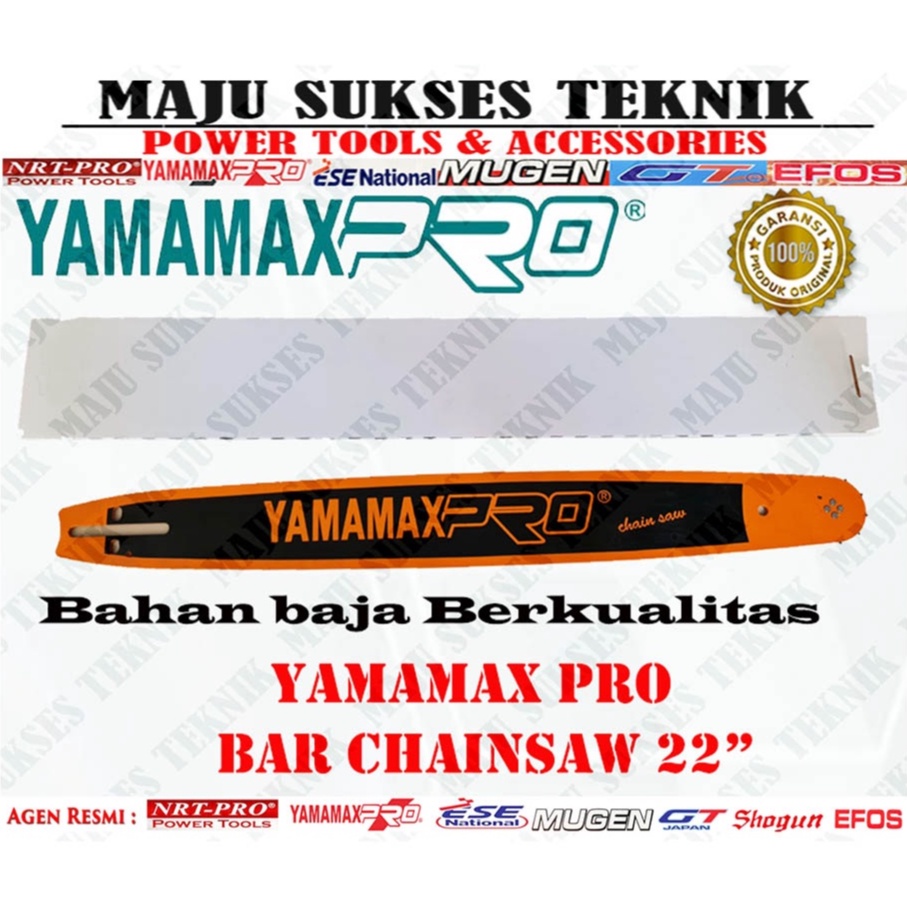 Bar Biasa Chainsaw 22 inch YAMAMAX PRO  Sparepart Chainsaw Bar Biasa 22"  Dijamin Original