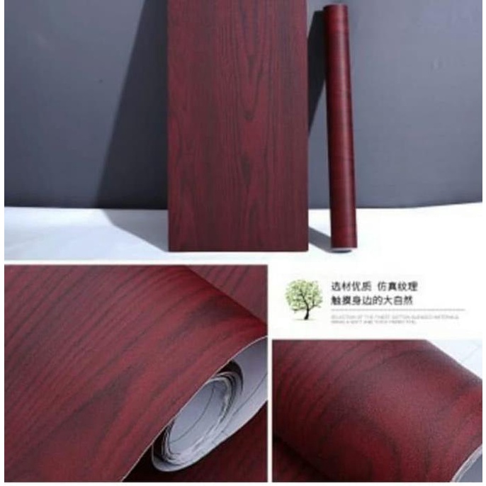 wallpaper stiker kayu 10M keren tk melapisi dinding meja kursi lemari Terbaru