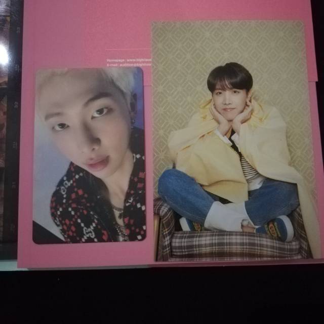 BTS PERSONA Photocard namjoon & postcard jhope