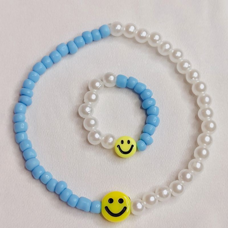 Set gelang &amp; cincin mutiara smile (Baca Deskripsi)