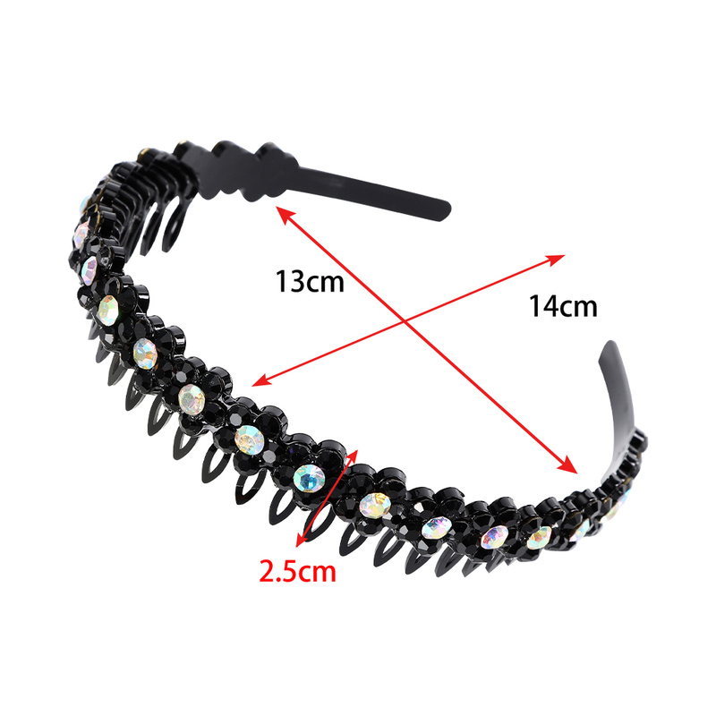 Bando Fashion Color Diamond Headband Temperament Retro Non-slip Hairband Women Hair Accessories