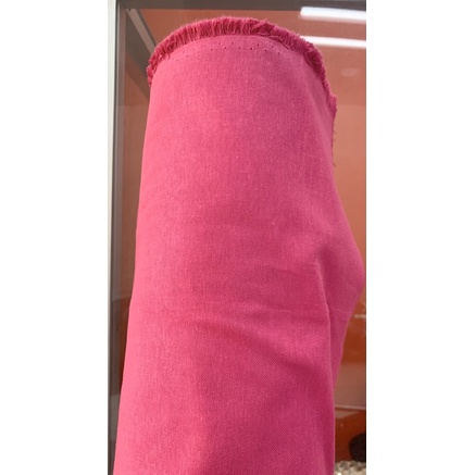 Kain LINEN RAMI Kualitas Premium bahan katun linen-FUSCHIA