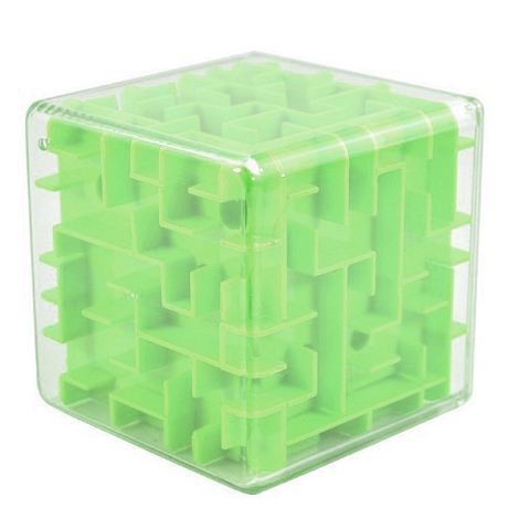 [MAINAN ANAK] - UainCube 3D Maze Labyrinth Speed Puzzle Cube - 6173 - Green