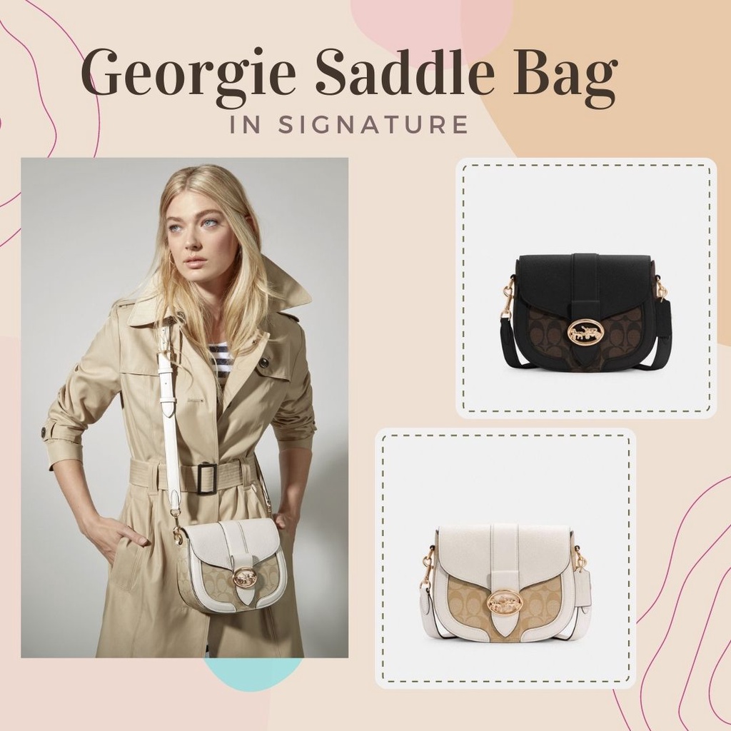 Tas wanita Georgie Saddle Bag In Signature