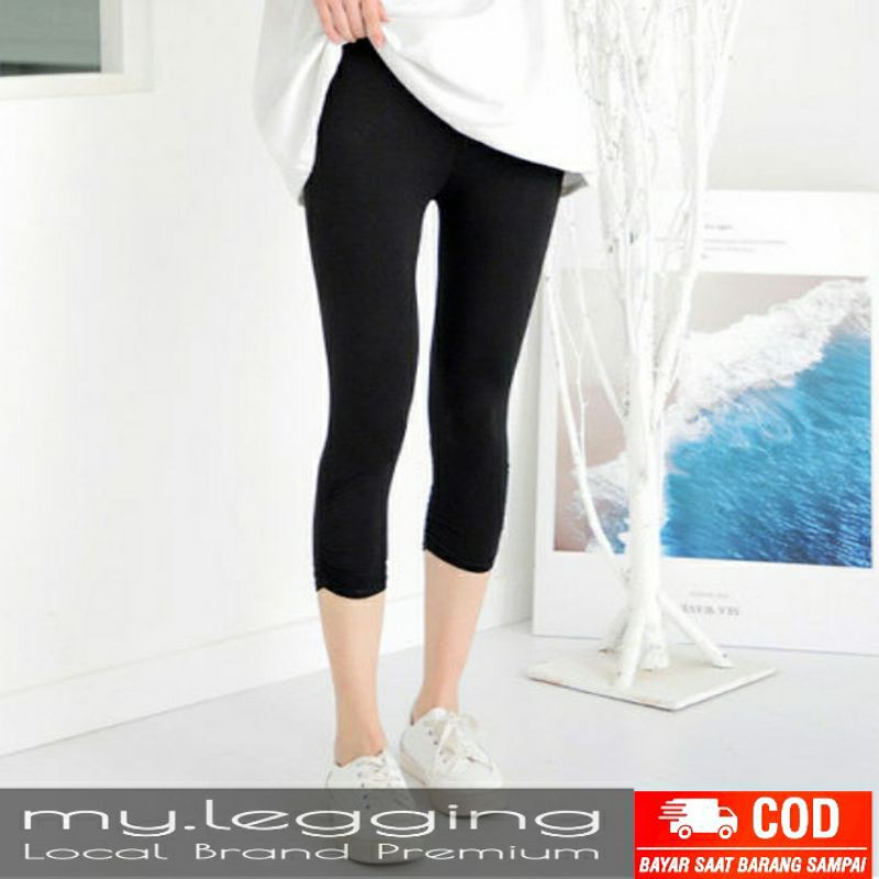 Legging Pendek Spandek Premium Ukuran Standar Dan Jumbo