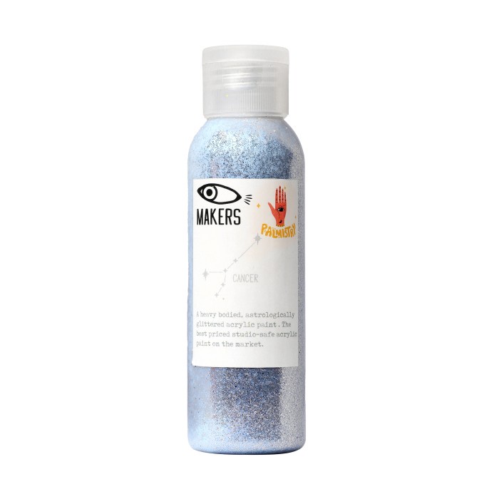 

MAKERS Silver Acrylic Glitter Paint 100 ml CANCER