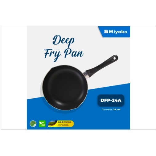 [ Miyako ] Deep Fry Pan / Penggorengan Teflon / Wok Pan - ANTI LENGKET!