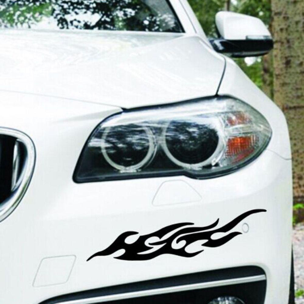 Populer 2pcs Stiker Mobil New Keren Reflektif Api Api