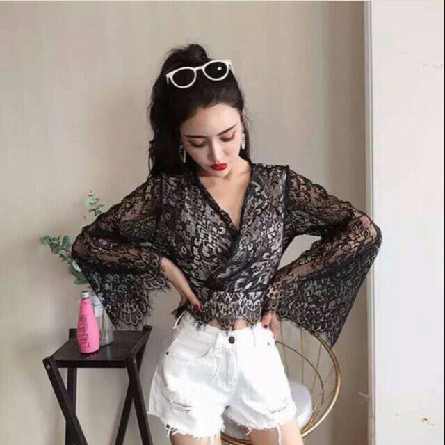 SC-6013 BELINDA TOP IMPORT | Atasan Wanita | Blouse Wanita | Atasan Crop Top | Atasan Brokat | Atasa