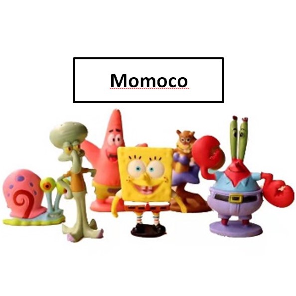 Cake Topper Figure Hiasan Kue Spongebob Patrick Squidward Mr Crab /Set