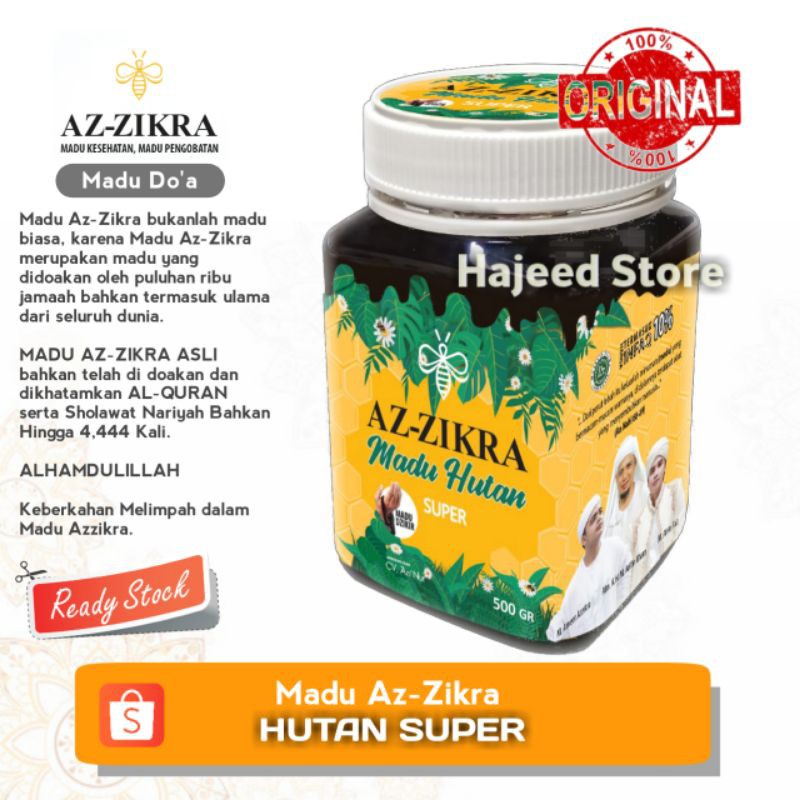 

MADU AZ ZIKRA Hutan Super 500gr Asli (KEMASAN BARU ORIGINAL)