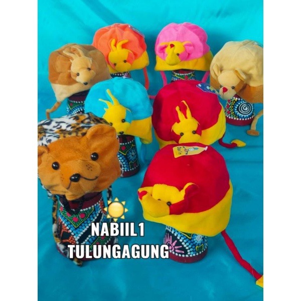 topi anak karakter hewan
