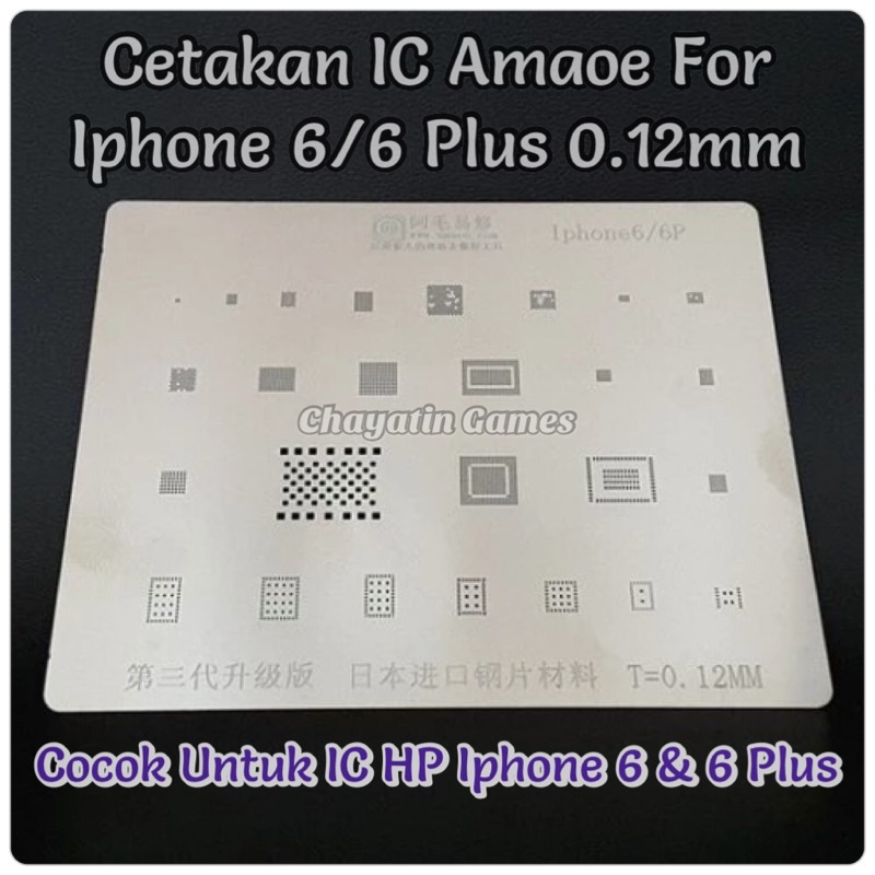 Cetakan IC HP IP 6 &amp; IP 6 Plus 26 in 1 Merk Amaoe Sesuai Foto