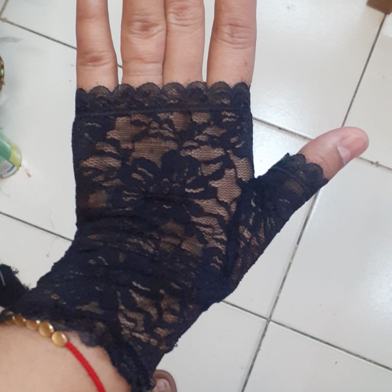 Sarung Tangan Brokat Wedding- Glove Pesta