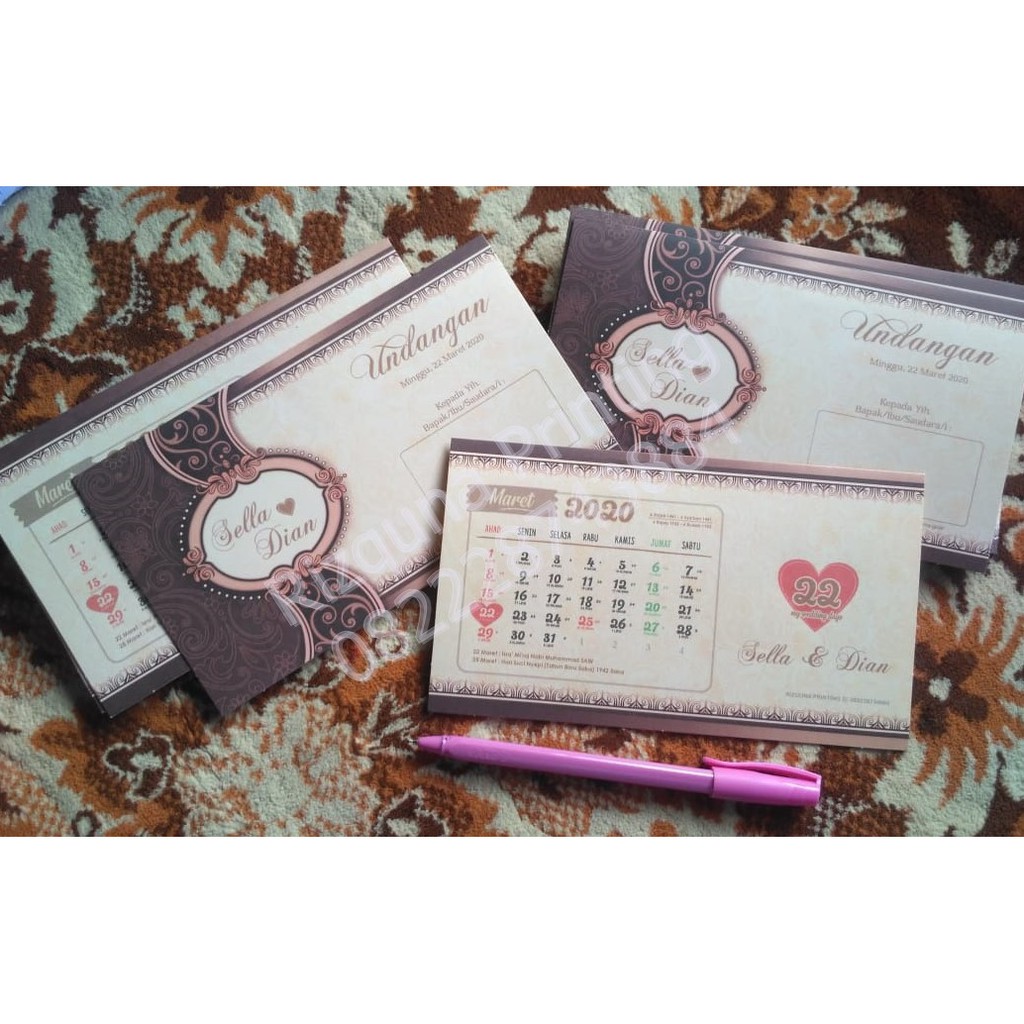 ERBA 88201 /Undangan ERBA 88201 /undangan pernikahan /blanko undangan /undangan /Undangan Kalender