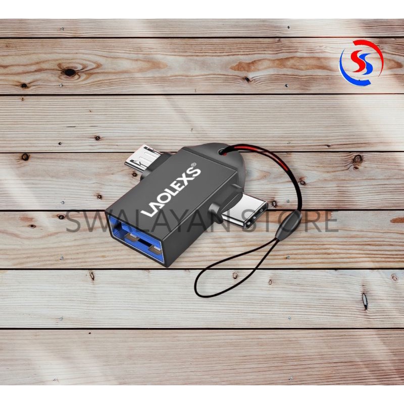 OTG 2in1 OTG-01 CONVERTER USB 3.0 TO MICRO AND TYPE-C LOG-ON LAOLEXS