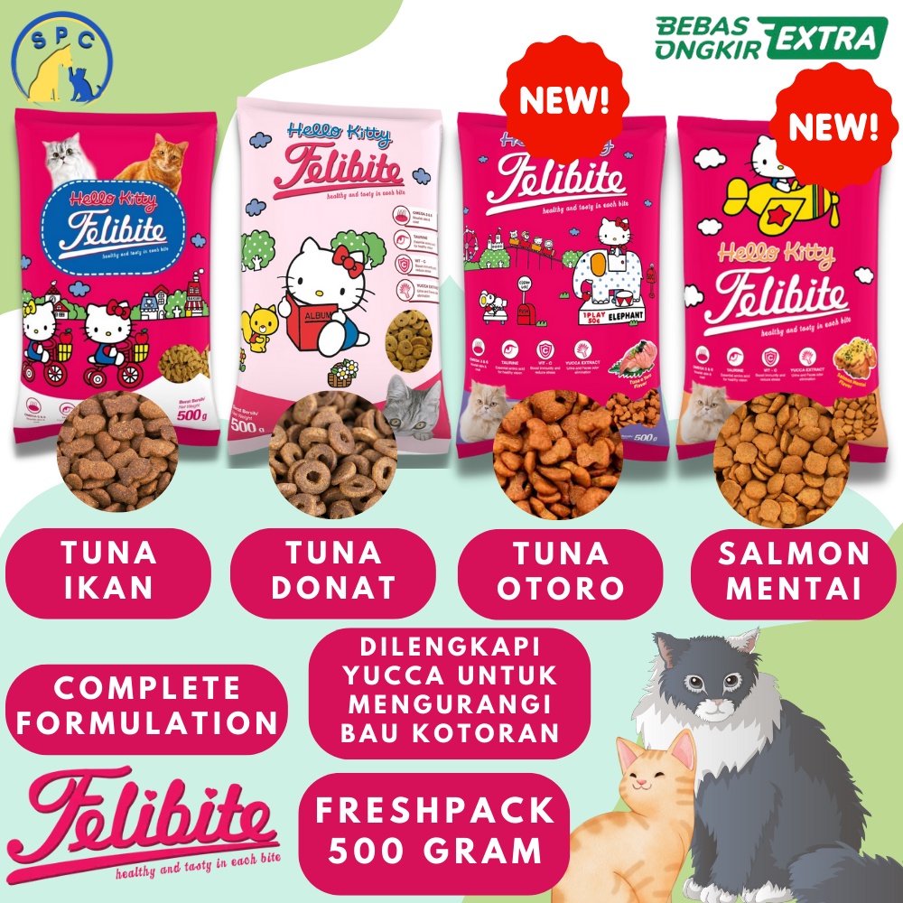 FELIBITE Cat Food Makanan Kucing felibite adult hello kitty freshpack 500 gram