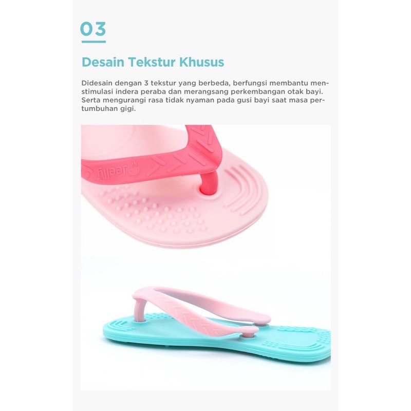 jeelly sandal teether (gigitan baby)