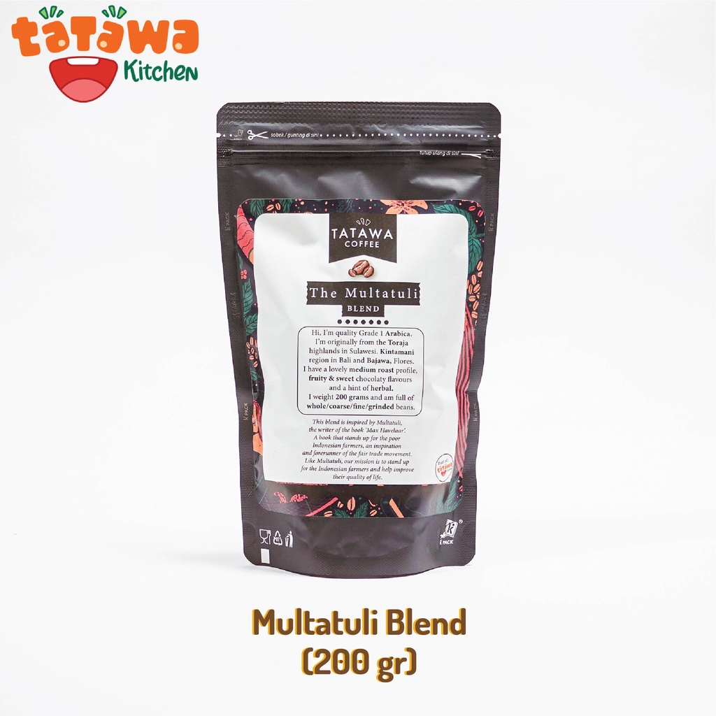 

Multatuli Blend Mix Blend 100% Premium Arabica Grade 1 Coffee Beans