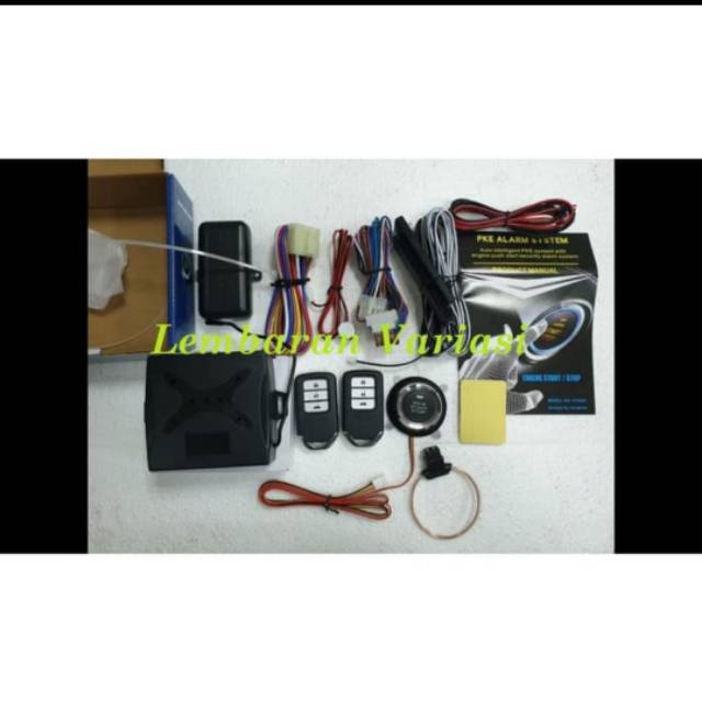 Alarm model tombol PKE alarm sistem W keyless entry remote mobil universal