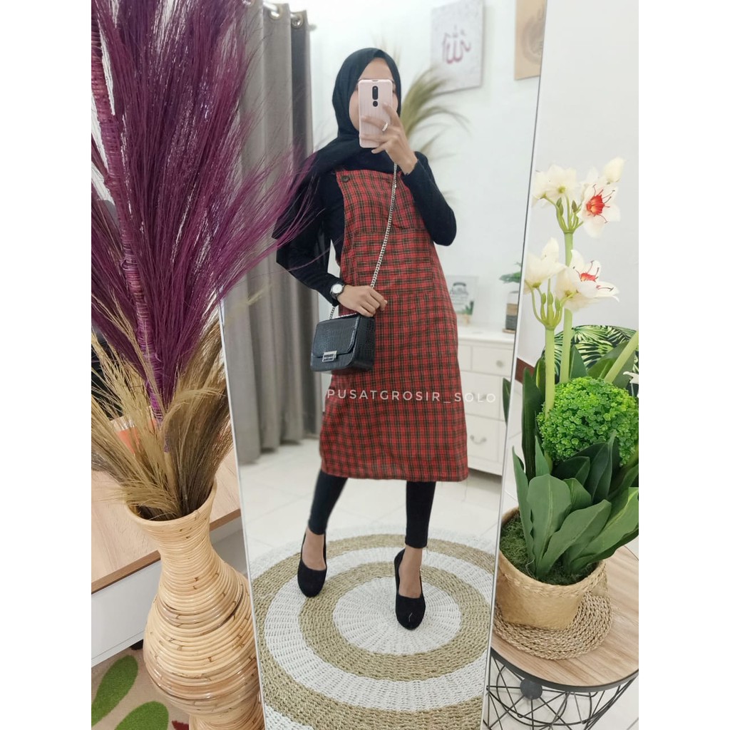 NEW YEAR SALE!! DARA OVERALL PUSATGROSIR_SOLO/ KOTAK TARTAN SQUARE AS NILA CASEY