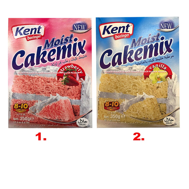 Kent Boringer 350gr Moist Cakemix Strawberry Vanilla Premiks Instan Tepung Membuat Kue Instan Cake Mix Siap Pakai Kentboringer Cake Ultah