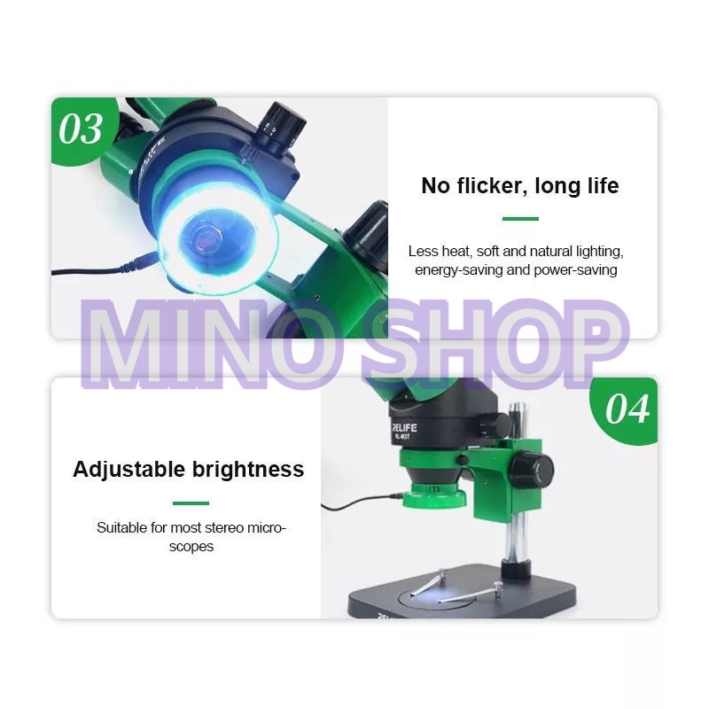 DUST-PROOF MICROSCOPE LIGHT - LAMPU LED MIKROSKOP RELIFIE RL-033D