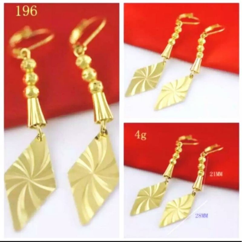 Anting Jurai Kuningan lapis emas 23k ornamen XINGX