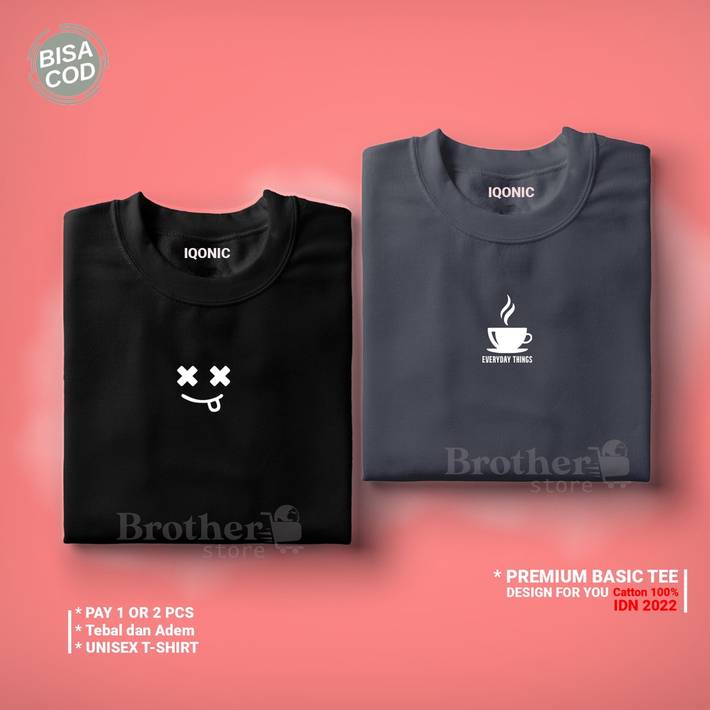 ( PROMO COD ) BROTHER STORE / Kaos Distro Pria / Kaos Distro100% Catoon Combed 30s / COFFEE SMILE