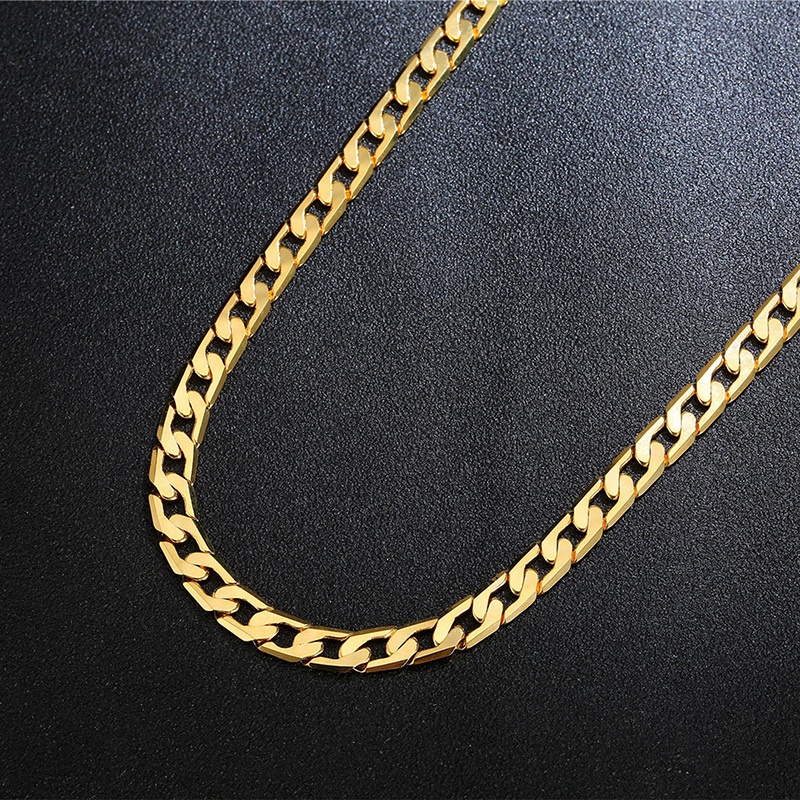 Kalung Rantai Lapis Emas 18K Panjang 50CM Untuk Pria