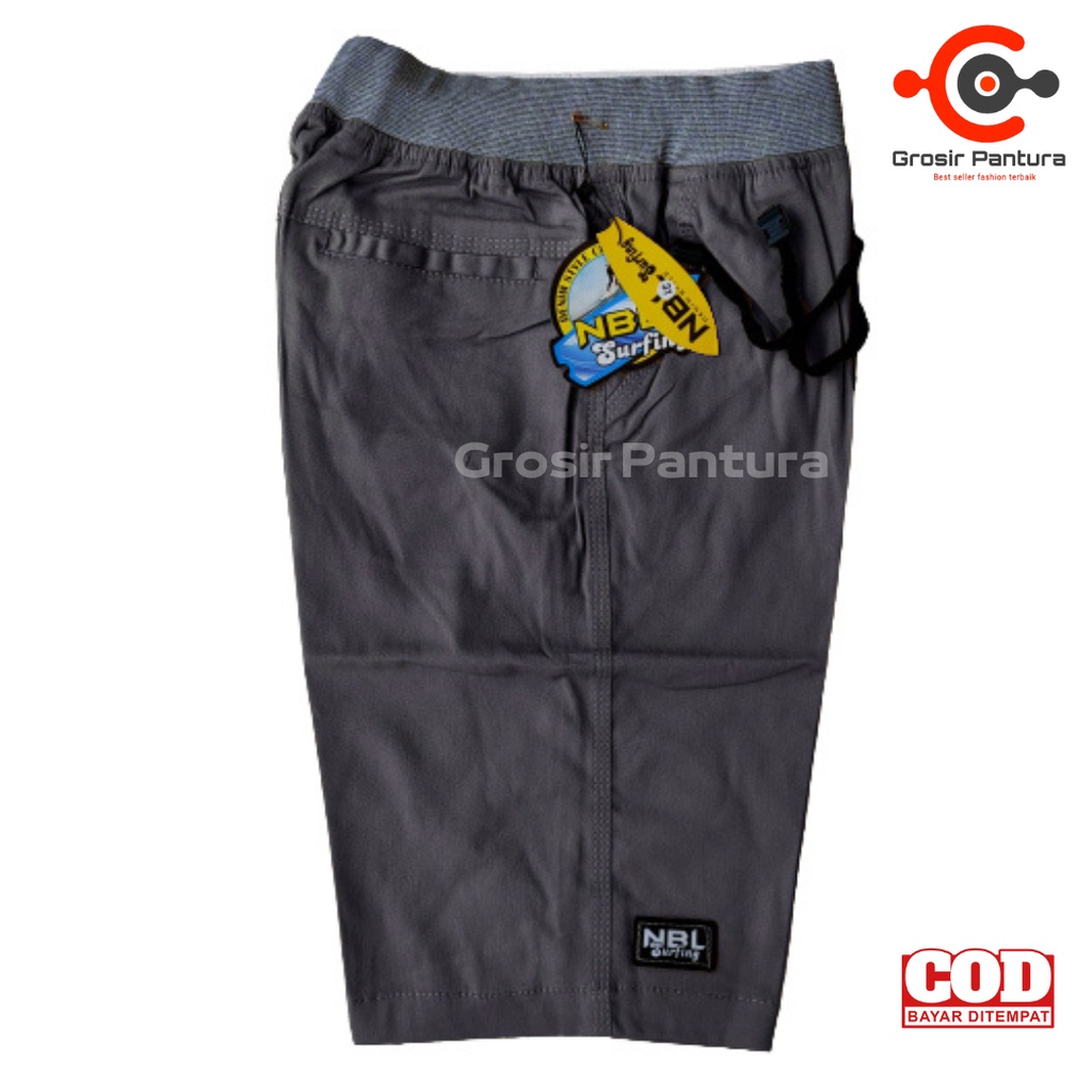Celana Pendek Chino Pria Distro Pinggang Karet Rif Bahan Katun Stretch