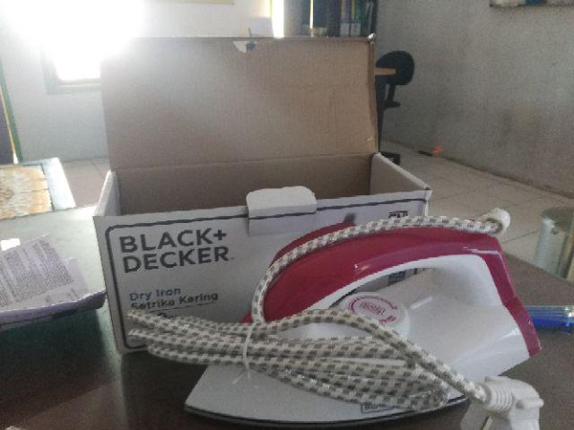 Black+decker Setrika Kering Non Stick 400 Watt / Dry Iron - F 200