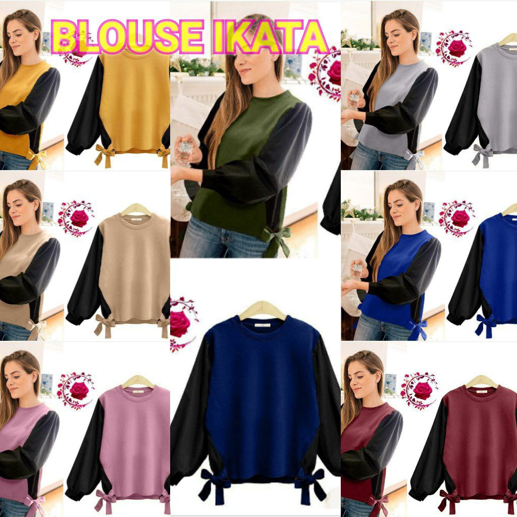 BLOUSE IKATA FASHION WANITA / BAJU ATASAN WANITA PAKAIAN KASUAL / BAJU SANTAI PESTA