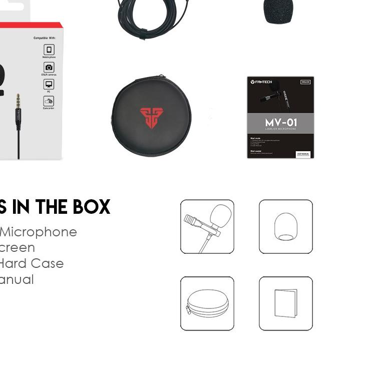 Fantech MV01 Clip on Lavalier Microphone