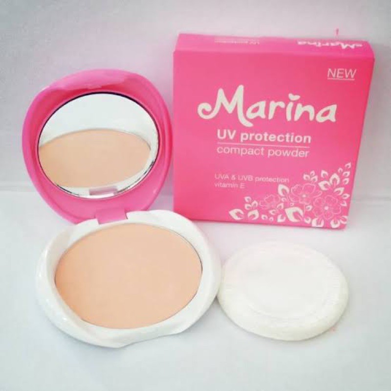 ✿ELYSABETHME✿ Marina Compact Powder bedak padat two way cake TWC hasil natural anti wajah berminyak