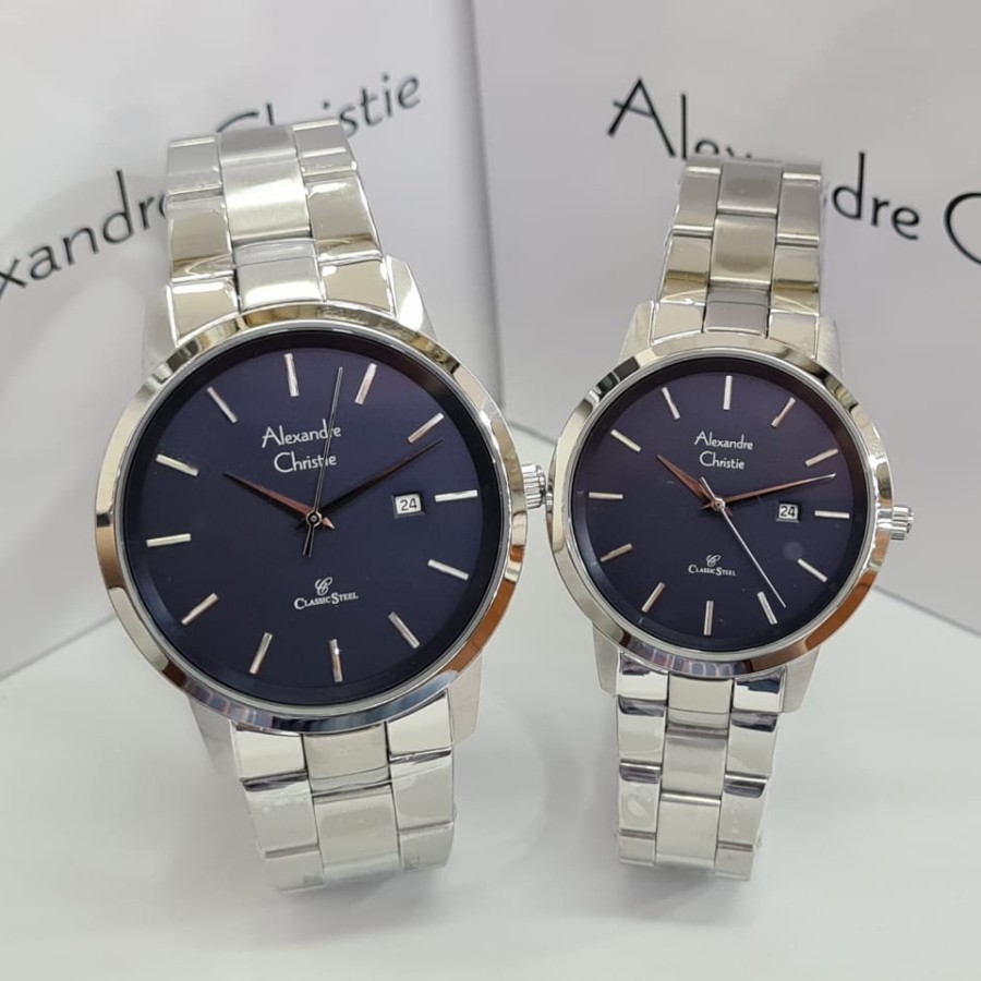 ALEXANDRE CHRISTIE AC 8645 SILVER BLUE SEPASANG. ORIGINAL...