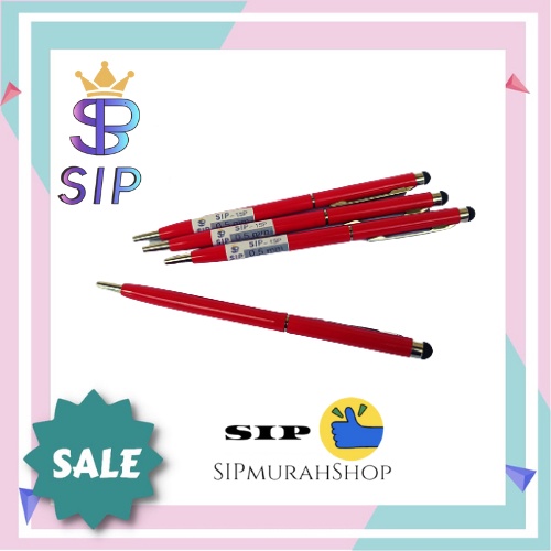 Pen SIP Stylus Pulpen Multifungsi 2in1 Pena Ball Point Touch Screen Semua Hp Android